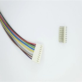 Resim Sanec 2,54mm 9 Pin 2510 Kablolu Dişi Konnektör + 180d Erkek Pcb Tipi 10cm - 0,25mm - Çift Taraflı 