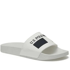 Resim U.S. Polo Assn. Erkek Ortapedik Yazlık Rahat Beyaz Iş Ev Havuz Plaj Terlik 
