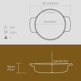 Resim Renklimestore Lava, Pişirme Kabı, Lv Eco Gv 11, Yuvarlak Güveç, Çap 11 Cm, Dökme Demir, Siyah 