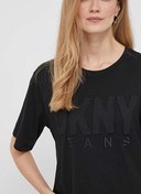 Resim Dkny Jeans Bisiklet Yaka Baskılı Siyah Kadın Bluz E3ITCUSB 