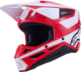 Resim Alpinestars SM3 Heath Off-Road Kaskı Kırmızı Siyah 