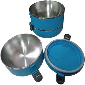 Resim Russet Mavi 3 Katlı Yemek Taşıma Freshbox Sefer Tası 