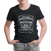 Resim Burç - Born in November 60 Siyah Çocuk Tshirt 