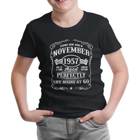 Resim Burç - Born in November 60 Siyah Çocuk Tshirt 