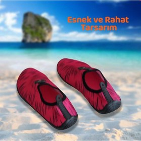 Resim Black Deer Hayal Pembe-Siyah Çok Amaçlı Plaj Ve Deniz Ayakkabısı 