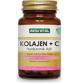 Resim Aksu Vital Kolajen + C Vitamini Hyaluronik Asit 900 MG x 90 Tablet 