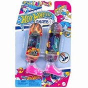 Resim Hot Wheels Skate Retro Temalı İkili Parmak Kaykay ve Ayakkabı Paketleri HXL21 