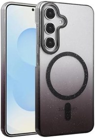 Resim Zipax Samsung Galaxy S23 İle Uyumlu Fe Kılıf Simli Renk Geçişli Magesafe Kapak Azn Fiyonk Siyah 