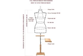 Resim Manken İstanbul 38 Beden Iğne Batabilen Terzi Mankeni Prova Mankeni 
