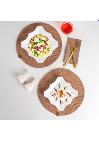 Resim Porsima Porselen 2li Sunumluk Kahvaltılık Mini Tabak Seti 19x21cm 