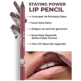 Resim Alix Avien Suya Dayanıklı Uzun Süre Kalıcı Yumuşak Dudak Kalemi Staying Power Lip Pencil 60 Maroon 