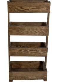 Resim Kaf Ahşapkaf 4 Katlı Ahşap Sebzelik 