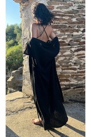 Resim Tfifty Müslin Kumaş Uzun Uversize Kimono 