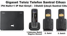 Resim Gigaset C530 IP 3 Dahili Dect Telsiz Kablosuz Telefon Santrali 