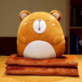 Resim Cartoon Multifunctional Blanket Animal Pillow Blanket - Hamster / 1x1.7m 