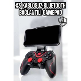Resim X3 Gamepad Oyun Kolu Bluetooth Bağlantılı Gamestick Android Uyumlu 