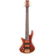 Resim Schecter Stiletto Studio-6 LH Solak Bas Gitar (Honey Satin) 