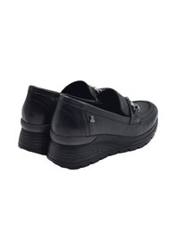 Resim Kadın Airflow Hakiki Deri Dolgu Topuk Tokalı Ayakkabı Siyah 2313054y Siyah 