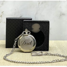 Resim Özel Kutulu Dad Baba Gümüş Köstekli Saat Alk4673 