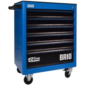 Resim Brio Hareketli Takım Dolabı 6 Çekmece Mavi Boş 