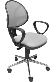 Resim obc ofis büro concept Ohera Krom Ayak - Fileli Ofis Büro Öğrenci Çalışma Koltuğu - Sandalyesi 