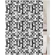 Resim Primanova Paradise Grey Banyo Perdesi Pvc 180x200 cm 