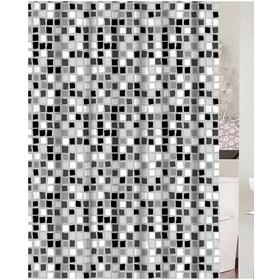 Resim Primanova Paradise Grey Banyo Perdesi Pvc 180x200 cm 