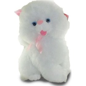 Resim Halley Sevimli Kokoş Peluş Kedi Eğitici Uyku Arkadaşı Oyuncak Beyaz 