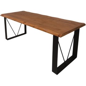 Resim NT Concept Ntconcept Blu Doğal Ahşap Yemek Ve Toplantı Masası 100cm x 230 cm 