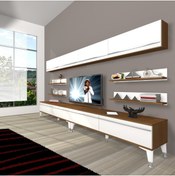 Resim Decoraktiv Eko 360y Mdf Silver Tv Ünitesi Tv Sehpası - Ceviz - Beyaz 