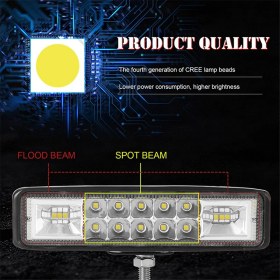 Resim 2 Adet 6 Inç 120W Sel Spot LED Çalışma Işığı (Yurt Dışından) 