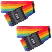 Resim 2 Adet Bavul Kemeri Kilitlenebilir Bagaj Kayışları Güvenlik Bagajı 