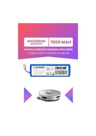 Resim Philips Uyumlu Xu3000/02 Homerun 3000 Serisi Batarya Ultra Yüksek Kapasite 7000mah Robot Süpürge Pili 