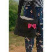 Resim Beta Siyah Renk Peluş Çanta 