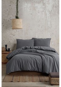 Resim Boho Sade Natural Gri % 100 Pamuk Nevresim Takımı Çift Kişilik 20 562917 Gri 