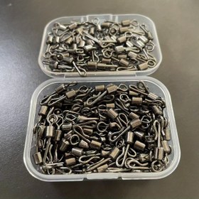Resim 100 adet Balıkçılık Aksesuarı Paketi, Açık Su Karp Balıkçılığı İçin Amerikan Q-Tipi Döner Dönüş Halkaları ve Karp Balıkçılığı Makineleri İçerir. 
