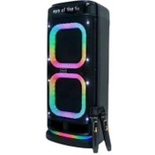Resim Torima BTS-2121 Çift Mikrofonlu RGB Ledli Taşınabilir Bluetooth Hoparlör Parti Speaker Siyah 