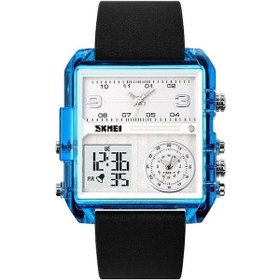 Resim Rogfer Skmeı 2021 Kare Büyük Kadran Üçlü Hareket Erkek Spor Saati Şeffaf Mavi Çok Renkli Çok Renkli 