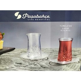 Resim Paşabahçe Timeless Çay Bardağı Takımı- 12 Çay Bardağı Tabağı Seti 96991 