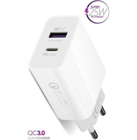 Resim Pmr 25w Type C Qc 3.0 Type C -usb Şarj Aleti Hw25 1 Adet 