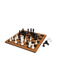 Resim Ahşap Satranç Seti 35 Cm Büyük Boy Satranç Tahtası Strateji Zeka Oyunu 