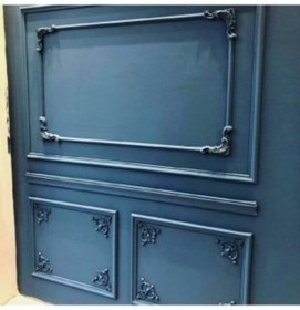 Resim DECOZZA Kahve Eskitme 4 Cm Çıta Uyumlu Dekoratif 4'lu Köşe Motifi Seti 