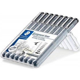 Resim Staedtler Pigment Liner Teknik Çizim Kalemi Seti 8'li Kutu 