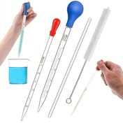 Resim Cam Ölçü Silindiri, Cam Pipet 3ml/10ml Cam Karıştırma Çubuğu ile, Temizleme Fırçası 2 adet/4 adet 