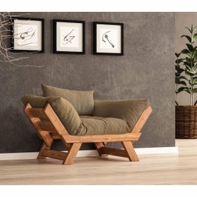 Resim Woodesk Adalar Masif Tik-Camel Renk Berjer CPT8152-140 