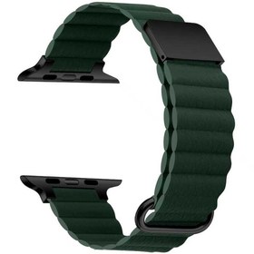 Resim ​​​Watch 38mm Uyumlu KRD-78 PU Deri Kordon Strap Kayış CLO- Koyu Yeşil 