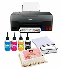 Resim Canon PIXMA G3480 Gıda Mürekkepli Resimli Pasta Yazıcısı Bitmeyen Kartuş Sistemi 