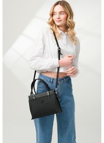 Resim Just Polo 5 Bölmeli Şık El & Omuz Çantası Shoulder Bag Ebat : 22 X 25 Cm Siyah 