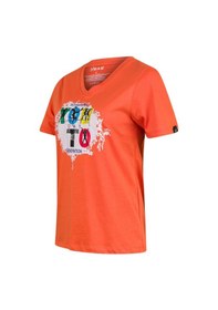 Resim 2as Alone Baskılı V Yaka Kadın T-shirt 403 Turuncu 