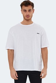 Resim Slazenger KAISER IN Oversize Erkek Tişört Beyaz 